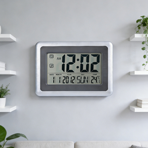 <span class=keywords><strong>Horloge</strong></span> murale numérique <span class=keywords><strong>à</strong></span> affichage LCD électronique moderne de grande taille, utilisation en intérieur, fonctionnement sur <span class=keywords><strong>piles</strong></span>, fonction snooze, décoration de bureau <span class=keywords><strong>à</strong></span> domicile - Product Image 6