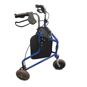 3-Wheel <b>Rollator</b> <b>Walker</b> for Seniors Foldable Shopping Cart with Seat Bag 15kg Weight Capacity Class II Medical Device - Product Image 5