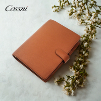 Cossni Factory Outlet Kraft Paper Notebook Journal Planner Book Budget Binder with Pen Slot Spiral Notebook case