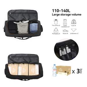 32 "नरम-पक्षीय फोल्डेबल व्हील्ड ट्रैवल डफ़ल बैग को 2 पहियों और कई जेबों के साथ 110l से 140l रोलिंग कार्गो बैग - Product Image 5