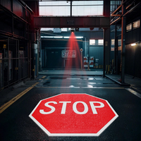 Luces de proyección industrial Señales de advertencia Línea láser de acera virtual Focos láser de alta potencia y alto brillo
