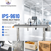 Imprimante de codes-barres industrielle TIJ IPS-9610, machine de codage à jet d'encre thermique de 12,7 mm, USB RS232 pour l'impression en ligne de production