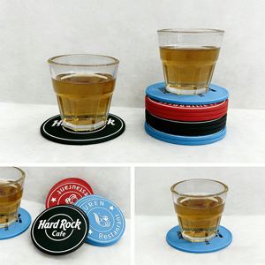 Sous-verres en silicone pour boissons, personnalisés avec logo imprimé, absorbants, pour bureau, hôtel, bière, à prix abordable - Product Image 4