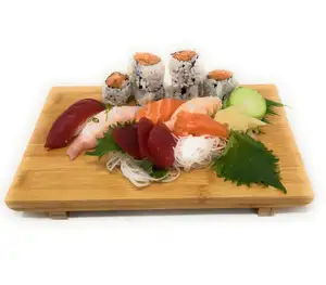 Dijual Beberapa Ukuran Persegi Panjang Tipe Jepang Piring Bambu Sushi Tray Sushi