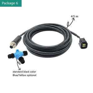 Conector M12 de 5 Pines, Impermeable IP67, DIN Hembra a Macho, Conector en T para NMEA2000, para Cables Impermeables M12 de 4.5m y 7.5m - Product Image 6