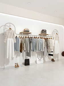 Custom Boutique Furniture Design Metal Clothing Stand Commercial Hanging Garment Display Racks Ladies Shop <strong>Interior</strong> Design - Product Image 2