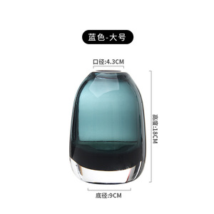 Vase cubique chinois en <span class=keywords><strong>verre</strong></span> bleu et blanc, fabrication chinoise, import - Product Image 6