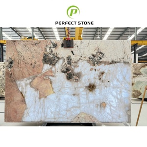 Роскошные настенные камни полупрозрачный Розовый Пандора кварцит для украшения дома роскошный камень книжный матч - Product Image 1