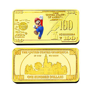 Set di barre Commemorative placcate in oro Mario/Luigi/Yoshi/principessa pesca/rospo/asino Kong regali da collezione per gli appassionati - Product Image 2