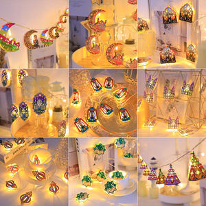 إضاءة هدية العيد المنزلية، أضواء ستارة معلقة للمسلمين، إضاءة ستارة LED بتصميم النجوم والقمر لعيد الفطر، زينة إضاءة رمضان - Product Image 6