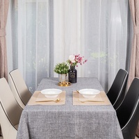 Nappe en lin en tissu de coton anti-éclaboussures personnalisée de haute qualité pour les mariages fêtes hôtels techniques tissées