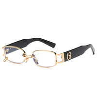 Nouvelles lunettes de soleil carrées à monture dorée tendance pour femmes et hommes, style coréen en métal rond, lunettes carrées GM de petite taille
