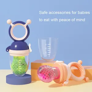 बेबी पेसिफायर पीपी सिलिकॉन फल सब्जी निपल 3 आकार के बदली जाने योग्य निपल बेबी फीडर के साथ