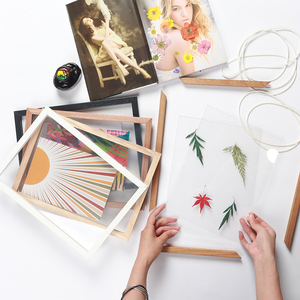 Rắn gỗ cứng 16x20 nổi khung hình khung rõ ràng Acrylic kính hiển thị bất kỳ kích thước hình ảnh lên đến A2 cho tường bảng Top - Product Image 3