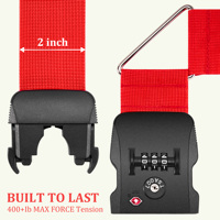 Sangle élastique en nylon personnalisable, robuste et sûre, pour valises et sacs à dos, avec verrouillage TAS - Prix entrepôt, tendance et conviviale