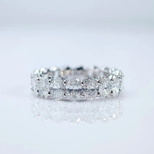 Custom 14K 18K White Gold Diamond <b>Ring</b> 0.5-2ct Oval Lab Diamond <b>Ring</b> Halo Diamond Eternity <b>Ring</b> IGI Certified Jewellery - Product Image 2