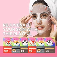 Superventas de dibujos animados de Corea Animal Spa máscara facial antienvejecimiento hidratante Natural orgánico planta cuidado de la piel fiesta belleza máscara Facial