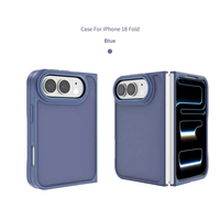 Coque antichoc intégrale pour iPhone 18 Fold, bicolore TPU PC, avec cadre de protection d'objectif surélevé, surface lisse anti-traces de doigts