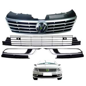 Kits de Carrocería Nuevos para Volkswagen CC 2013-2018 Rejilla Inferior Marco de Faro Antiniebla Red de Ventilación Frontal Red Inferior Central Negro/Plata - Product Image 1
