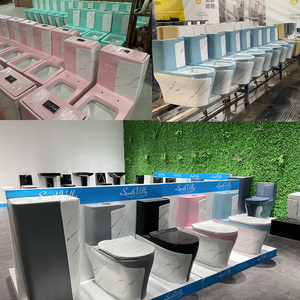 <span class=keywords><strong>WC</strong></span> monobloc en céramique noire avec <span class=keywords><strong>bouton</strong></span> carré pour salle de bain, vente en gros de sanitaires colorés - Product Image 6