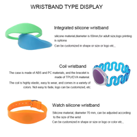 Bracelets en silicone RFID programmables et étanches avec code QR pour piscine