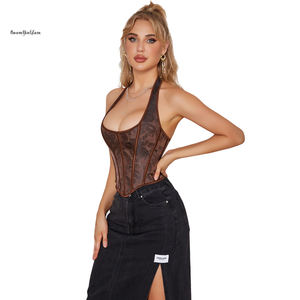 Gilet gothique Vintage Sexy pour femmes, <span class=keywords><strong>Bustier</strong></span> grande taille, Clubwear de fête, Corset, haut court - Product Image 3