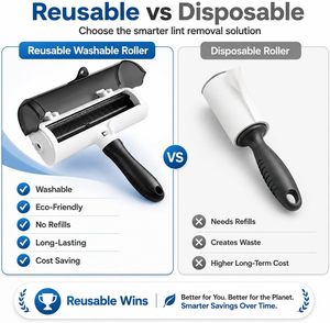 New Design Detachable Eco-Friendly Portable Reusable Lint Roller <b>Brush</b> <b>Pet</b> Hair Remover Roller for Small Animals Dog Car Fur - Product Image 3