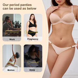 ओम किशोरी अवधि अंडरवियर मासिक रूप से बहुत उच्च कुलोट मासिक महिलाओं की अवधि के अंडरवियर बांस 4 परत कॉटो - Product Image 4