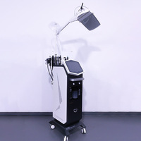 Promotion 8 in1 Dermabrasion Nettoyage Du Visage Aspirateur Jet D'oxygène Peel H2O2 Exfoliation Machine De Traitement De L'acné