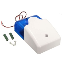 Sistema de Alarma de Seguridad para el Hogar con Sensor de Rotura de Vidrio, Sirena Estroboscópica, Luz LED de Plástico de 12V, Alerta de Emergencia