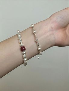 Rotes Perlenarmband aus Zinnober-Erz und Rohstein-Kristallen, Vielseitig und Luxuriös im Ausstrahlenden Charakter - Product Image 6