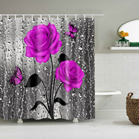 DaiRui <strong>Best</strong> <strong>Selling</strong> African American Shower <strong>Curtains</strong>, <strong>Bathroom</strong> Shower <strong>Curtain</strong> Set Rose
