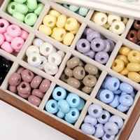 Perles acryliques en forme de haricot de 14 mm, couleur crème, perles intercalaires pour la fabrication de bijoux DIY, accessoires pour chaîne de téléphone, bracelet, porte-clés