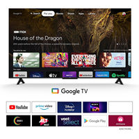 Televisor Inteligente Android 4K QLED HDR de Alta Frecuencia de Actualización TCL OEM de 32 Pulgadas 16:9 con Vidrio Templado Negro y LED Directo para Juegos y Streaming