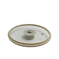 Couvercle de remplacement en silicone étroit de qualité alimentaire, résistant à la chaleur, pour ustensiles de cuisson en verre, hermétique, 16 cm, écologique, compatible four