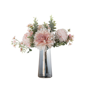 CallaFloral Bouquet floral artificiel rose pivoine eucalyptus pour mariage et décoration intérieure, fleurs artificielles réalistes CF01012 - Product Image 5
