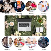 Tapis de Souris Ergonomique en Cuir PU Kelida Personnalisé avec Support Poignet, Tapis de Bureau Confortable en Daim pour Gaming et Télétravail