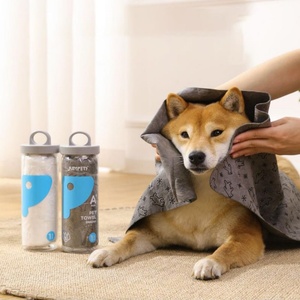 ผ้าขนหนูสำหรับสัตว์เลี้ยง ผ้าขนหนูอาบน้ำสุนัขและแมว ผ้าขนหนูอเนกประสงค์เลียนแบบหนังกวาง ผ้าขนหนูซุปเปอร์ซับน้ำสำหรับสัตว์เลี้ยงขนาดใหญ่ - Product Image 1