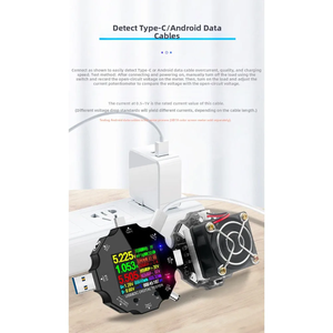 Testeur de charge électronique 65W USB DC5-24V Type-C Voltmètre Testeur de capacité de décharge de batterie Testeur de charge à courant constant - Product Image 6