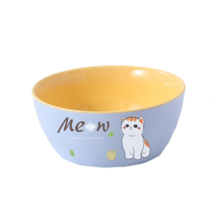 Popular new cartoon children's ceramic rice bowl cute creative tableware student dormitory home single dessert bowl