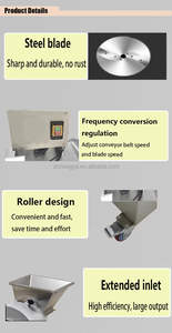 Máy thái gừng tươi có độ dày có thể điều chỉnh, dao quay dùng trong nhà máy để cắt lát tỏi - Product Image 5