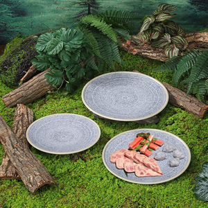 Round shrimp paste <b>plate</b>, black truffle meatball <b>plate</b>, and three-pepper beef melamine <b>plate</b> (same as those used in Shan - Product Image 4