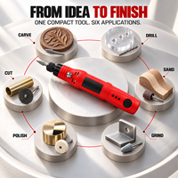 Kit de mini-perceuse et meuleuse au lithium 3,6 V, outil rotatif avec moteur sans balais et vitesse variable pour la découpe, la gravure, le ponçage et le polissage