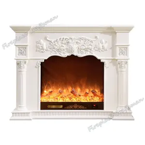 Manufacturer project 318B High quality screen Black wood fireplace Interior fireplace interior wood burning