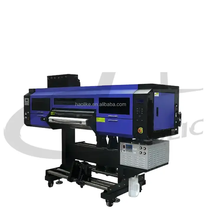Alta Qualidade I1600 UV DTF Impressora 24 polegada 60CM 3 4 Cabeças Máquina De Impressão Digital Com Laminador 2 em 1 Para Etiqueta De Cristal UV DTF