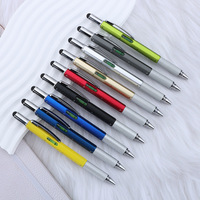Stylo multifonction 6-en-1 : tournevis, niveau, stylo à bille, stylet tactile, stylo publicitaire, stylo à encre liquide, écriture fluide pour affaires