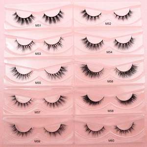 Pestañas de visón 3D gruesas hechas a mano, tira completa, sin crueldad, maquillaje, M56 - Product Image 6