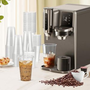 Gobelets transparents de 12 oz, gobelets jetables en plastique cristallin, gobelets de fête en plastique PET pour le vin, le jus, le café glacé et les boissons froides - Product Image 4
