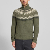 Pull jacquard tricoté en mélange de laine chaud pour homme, col montant demi-zip, idéal pour l'automne et l'hiver, les activités de plein air et les voyages – Fabrication sur mesure par un fabricant de tricots