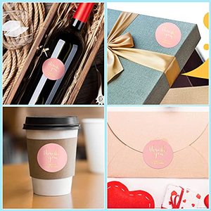 Wholesale Pink Thank You Gold Foil Card <b>Sticker</b> Set Resealable Bag Custom <b>Logo</b> Small Business Packaging Supply Bulk - Product Image 6